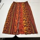 Ekloze Skirt Dark Geometric Pleated Chiffon Maxi Size 3x Pull On Elastic Waist