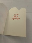 Vintage Greeting Card Christmas Santa Claus Mouse Candy Cane G4