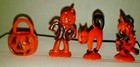 Vintage Halloween Party Pumpkin Scarecrow Witch Cat Cupcake Pick  4 Hong Kong U2
