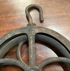 Cast Iron Well Pulley Antique Farm Barn Wheel Steampunk Man Cave Rustic 10   