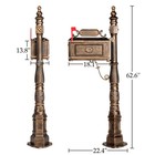 Decorative Post Mailbox Heavy Duty Rust-free Cast Aluminum Construction  Bronze