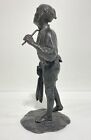Japanese Meiji Period Bronze 12in Tall Figure Farmer Sculpture