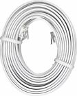 White 25  Ft Telephone Modular Line Cord Phone Cable Extension Wire Rj11 New