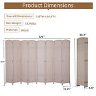 Room Divider 8 Panel Privacy Screen Hand-woven Design Folding Partition Screen