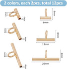 12pcs 3 Sizes Pin To Pendant Converter Brass Brooch Pendant Converters Golden An