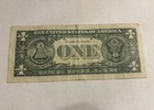  1 One Dollar Bill - Mismatch Serial Number Color   Ink Well Contamination Error