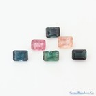 Tourmaline Multi-color Octagon 6x4mm  7x5mm And 8x6mm Faceted Loose Gemstones