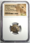 Thrace Scostocus Lysimachus Ar Drachm Lysimachos Silver Coin 290 Bc  Ngc Vf
