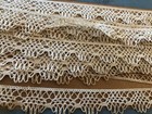 Vintage Antique German Linen Lace Trim On Card 10 Yds 