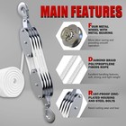 Upgraded Rope Pulley Hoist 4400 Lb  8 1 Lifting Power Pulley Block And Tackle   