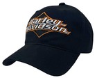 Harley-davidson Men s Embroidered H-d Curved Bill Adjustable Baseball Cap- Black
