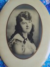 Vtg Photo Button Antique Celluloid Large Round  6 5 