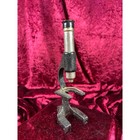 Vintage Curiosities - Antique Miniature Cast Iron Science Microscope With Slides