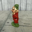 Vintage Ceramic Hand Painted Chalkware Elf Gnome 4  Japan Figurine Ornament