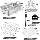 Roasting Pan Large Turkey Roaster Pan Stainless Steel With V Rack   Cooling Rack