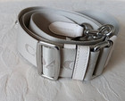 Nwt Coach Branded Webbing Shoulder Xbody Replacement Strap Cr460 Silver chalk