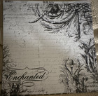 Bobunny Enchanted 12x12 Scrapbook Paper Black White Damask Strip Glittered Lot