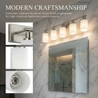 32   Vanity Light 5 Lights With Glass Shade Bathroom Mirror Wall Fixture Nickel