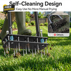 Manual Lawn Aerator Tool - 15 Heavy-duty Steel Spikes  Ergonomic Padded Handle
