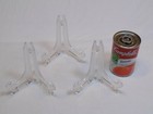 Easel 3 Lot Picture Art Photo Holder Display Stand Clear Plastic Tabletop Set 3