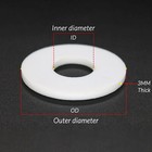 3mm Thick White Ptfe High Temp Flat Ring Washer Seal Gaskets 6mm - 219mm Id