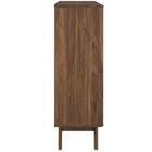 Render Walnut 3-tier Display Storage Cabinet Stand