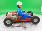 1960 s Schuco Go-kart  1055 Clockwork Driver With Original Key   Box - Working 