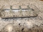 Vintage Freezerette Set Of 2 Aluminum Trays Glass  Freezer  Refrigerator 