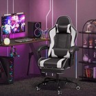 Gaming Chair With Footrest  Massage Lumbar   Height Adjustment     Ergonomic Video