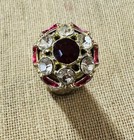 Vtg Rare 1950   s Helena Rubinstein Rhinestone Made In Usa Lipstick Case Apple Red