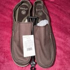 Crocs Walu Mens Sz 14 Brown Canvas Slip On Comfort Loafers Casual Lightweight