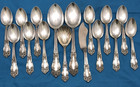 Tiger Lily Silverplated  12 Teaspoons   4 Serving Pieces Reed   Barton Very Nice