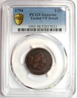 1794 Liberty Cap Flowing Hair Half Cent 1 2c - Pcgs Vf Details - Rare Coin 