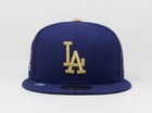 New Era 59fifty Men Cap Los Angeles Dodgers Mlb Gold 2025 Royal Blue Fitted Hat