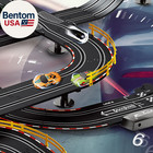 40ft Slot Car Race Track Set Electric Powered Super Loop Speedway With Four Cars