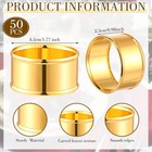 50 Pcs Gold Napkin Rings Metal Napkin Holder Rings Delicate Buckle For Wedding
