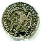 1835 Silver Bust Half Dime     Hole