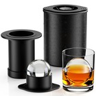 Large Clear Ice Ball Maker For Whiskey   Cocktails - 2 5  Silicone Sphere Molds