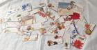 Big Lot 50 Vintage 1930s-40s Ww2 Era Christmas Xmas Cards   Pile Gift Tags