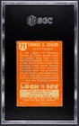 1952 Topps Look N See Thomas Edison  71 Sgc 6 Ex N Mint  Inventor