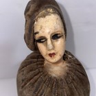 Brown Velvet Body   Hat Half Lady Pin Cushion Victorian Sewing Germany  Vintage