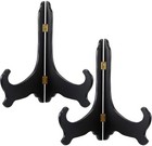 2 4 Packs Black Wooden Display Stand Plate Holder Easels  4 8 12 Inch   Ob19