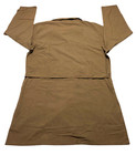Lab Coat Womens  m  Brown 3 Pockets Plastic Buttons Long Sleeves Medical