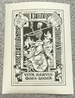 Dr  Med Aberhard Villinger Ex Libris    life Is Short  Death Is Long    Bookplate