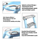 Blue Toddler Potty Training Toilet Seat Ladder Step Chair Infant Kid Trainer