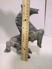 Grey Marble Stone Horse Statue Equestrian Art Rearing Sculpture Figurine 8 5  