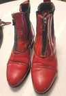 Dublin Riding Boots Half Chaps Set Womens 8 5 Medium Red Leather Equestrian