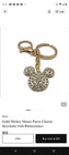 Bijou Gold Mickey Mouse Purse Charm Keychain With Rhinestones Disney