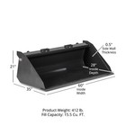 Titan Attachments 60  Grade 50 Standard Series Low Profile Dirt Bucket  Ssqa