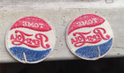 Pair Of Red  White   Blue Cloth Advertising Patches Tome Pepsi Cola 2 1 2 round